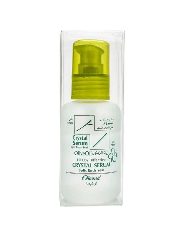 Okema Crystal Hair Serum with Olive Oil for Shine - 60ml