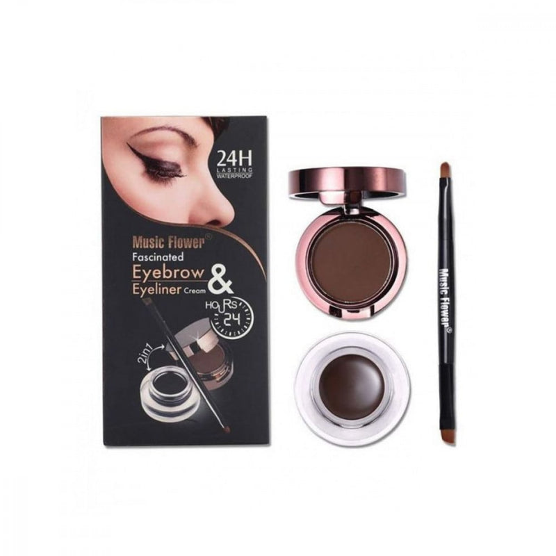 Music Flower 2-in-1 Eye & Brow Cream Black Brown M1096 7g
