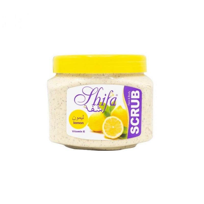 Shifa Lemon Face and Body Scrub Exfoliant Vitamin E 500ml