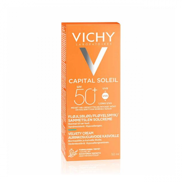 Sunscreen Cream Velvet Touch Shine-Free Finish Vichy Capital Soleil 50ml