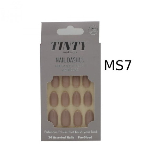 Tinty Artificial Nail Set, Self-Adhesive, 24 Pieces, MS7