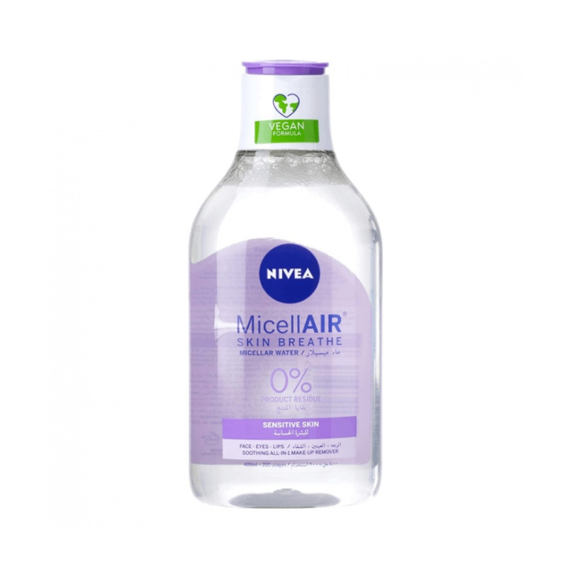 Nivea Micellar Water Makeup Remover, 3-in-1 Cleanser, 400ml