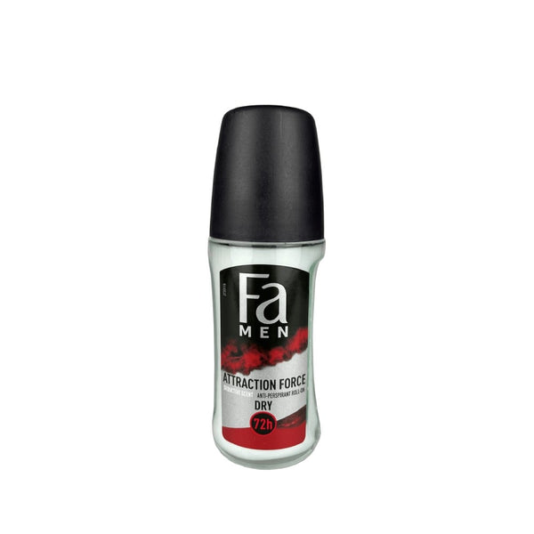 Fa Attraction Force Roll-On Deodorant for Men - Sensitive Skin Protection (50ml)