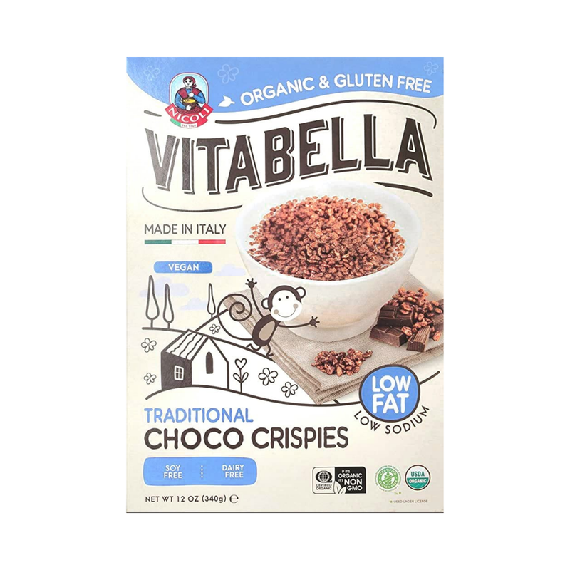 Traditional Choco Krispies Organic Whole Italian Rice Vitabella 340g