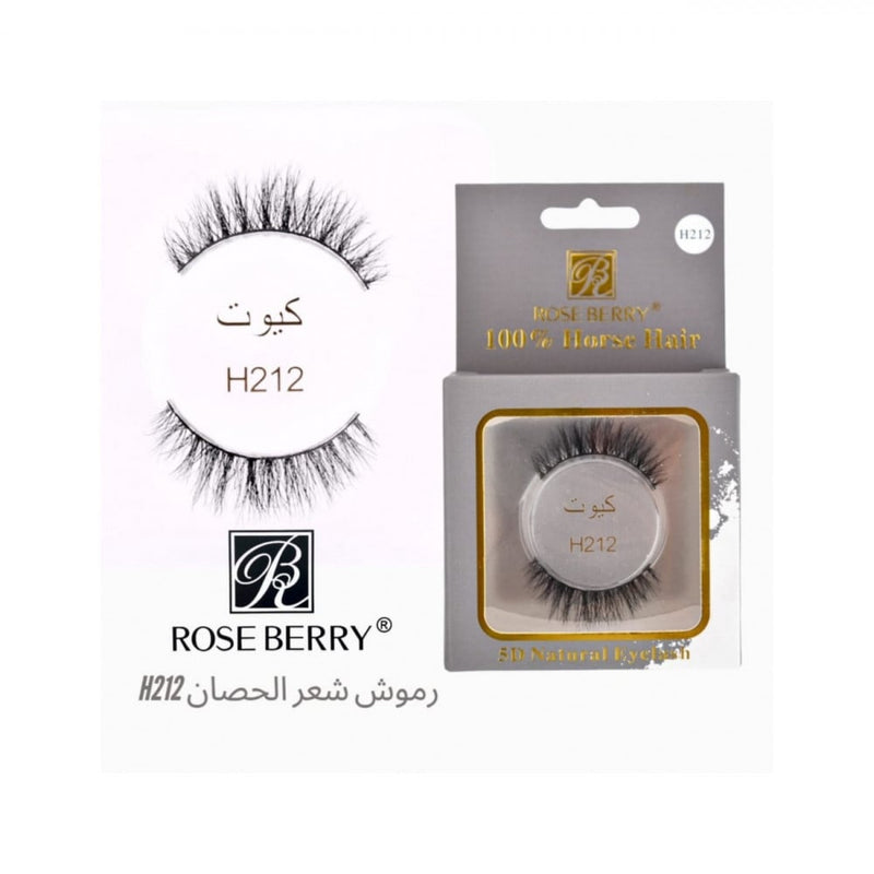 Rose Berry Horsehair Eyelashes H212 Natural Hair Strip Lashes