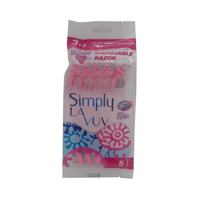 Lavuv Women's Razor Blades 5-Blade Cartridges Pink Sensitive Skin
