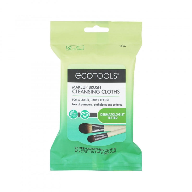 Makeup Brush Cleaning Wipes Gentle Hygiene Maintenance ecoTOOLS 25 Pieces