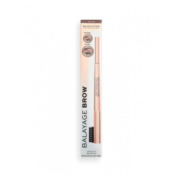 Revolution Play-On Eyebrow Pencil, Dual-Ended, Brown