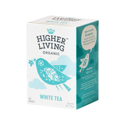 Higher Living Organic White Tea Bags, 20 Count, 35g