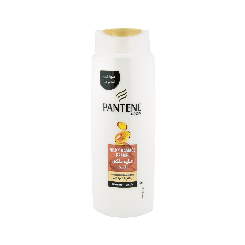 Pantene Pro-V Milky Damage Repair Shampoo, 600ml, For Damaged Dry Hair