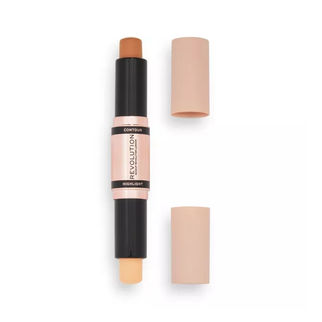Revolution Fast Base Contour Stick Duo, Medium, Highlight and Contour