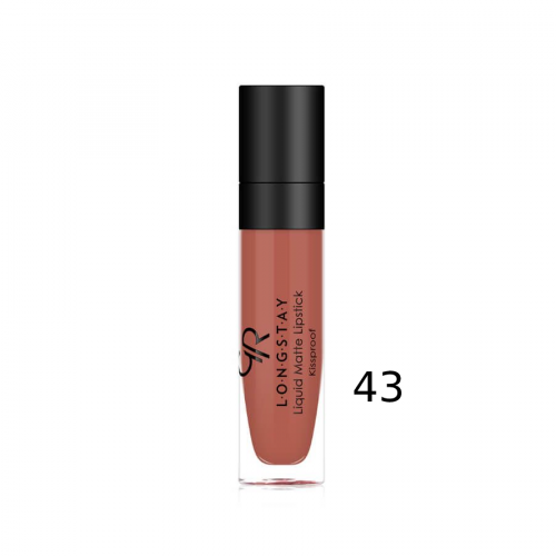 Golden Rose Matte Liquid Lipstick 43, Vitamin E, Avocado Oil, 5.5ml