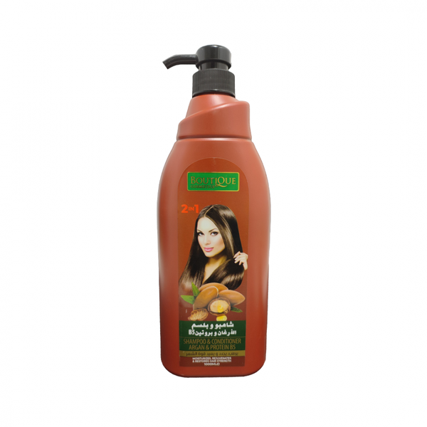 Boutique Argan Shampoo and Conditioner, Vitamin B5 Protein, 1000 ml