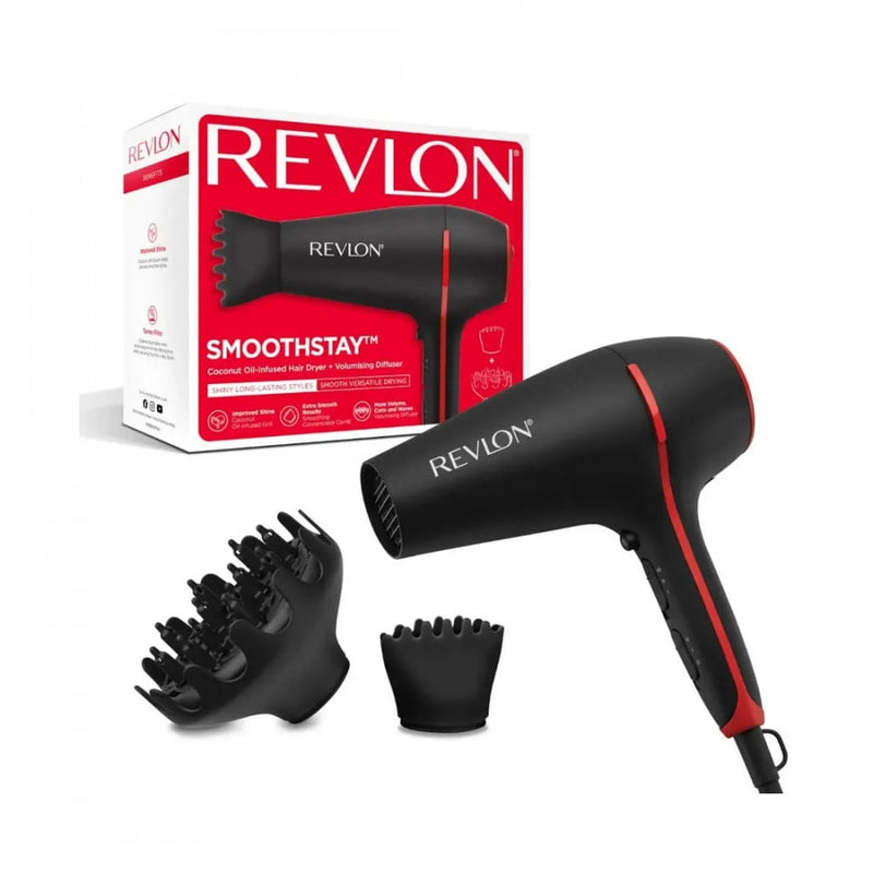 Revlon Smoothstay Hair Dryer Coconut Oil Infused Ionic Technology 1875W