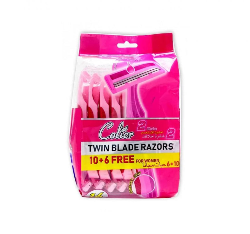 Twin Blade Women's Razor Blades Smooth Shave Collier 16 Pack