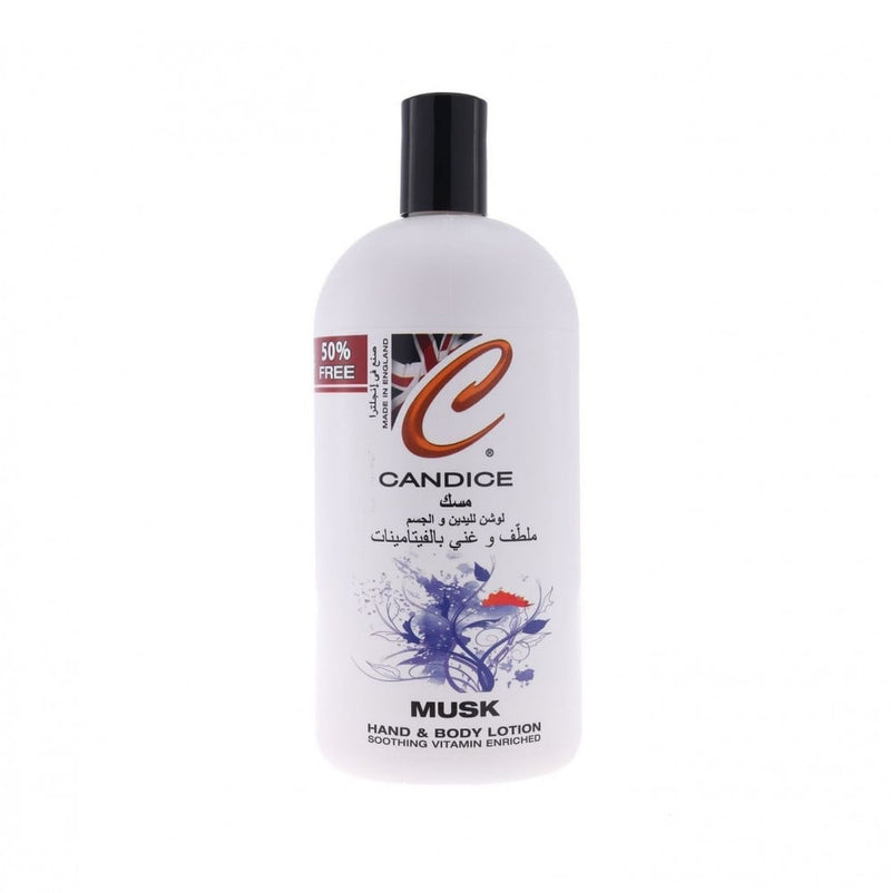 Candice Musk Body Lotion Cream, Glycerin and Vitamin Enriched, 750ml