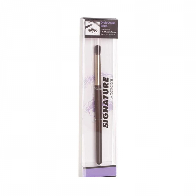 Basicare Eyeshadow Brush, Natural Bristles, Slim Handle for Blending Makeup