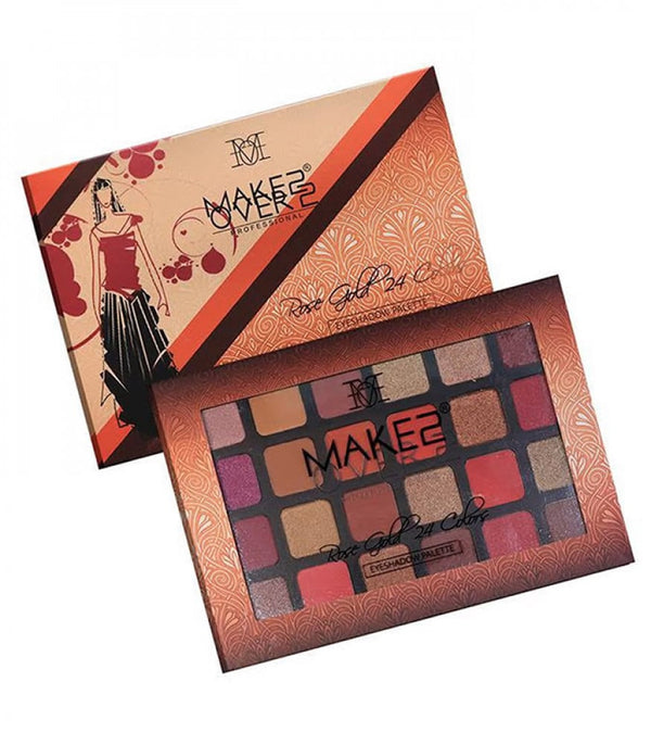 Make Over 22 Rose Gold Eyeshadow Palette, 24 Colors, Matte & Shimmer