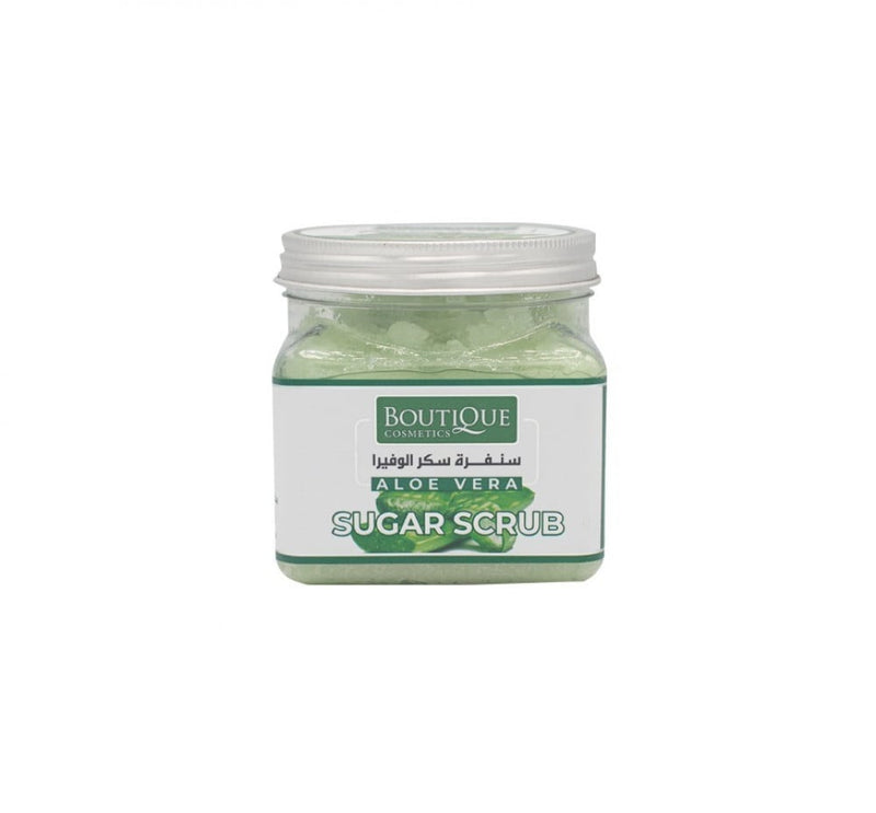 Boutique Sugar Scrub Aloe Vera Exfoliating Face and Body 500ml