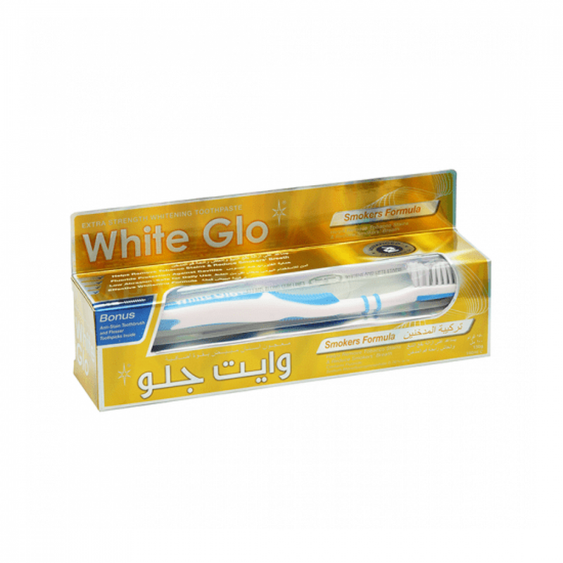 White Glo Whitening Toothpaste for Smokers, Fluoride Enriched, 150g