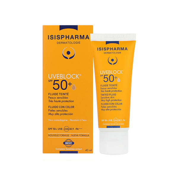 Sunscreen Fluid SPF50+ Tinted Hydrating Ectoine Isis Pharma 40ml