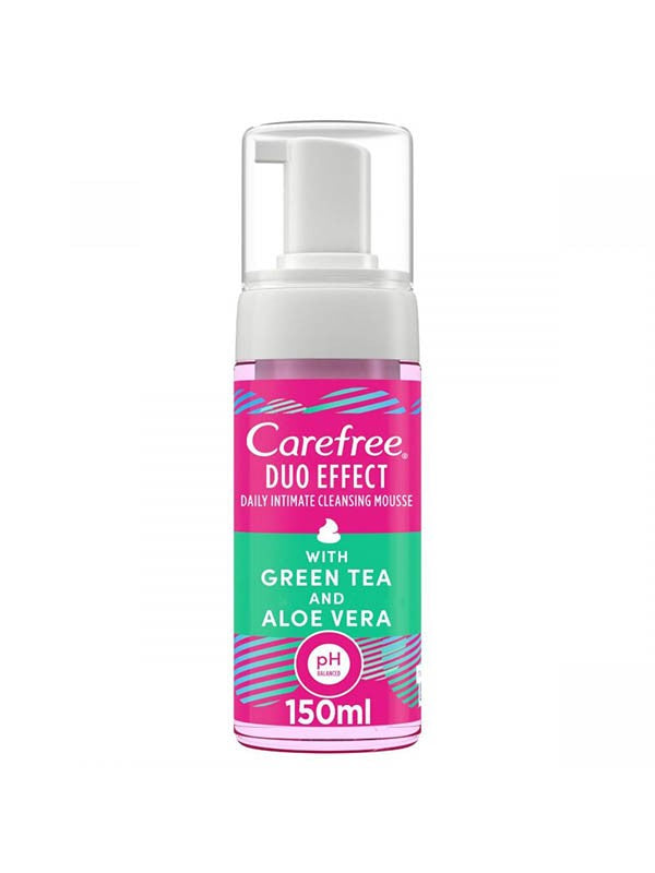 Carefree Intimate Cleansing Foam with Green Tea & Aloe Vera - 150ml