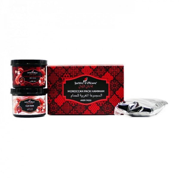 Jardin d'Oleane Moroccan Bath Collection with Aker Fassi, 3-Piece Set