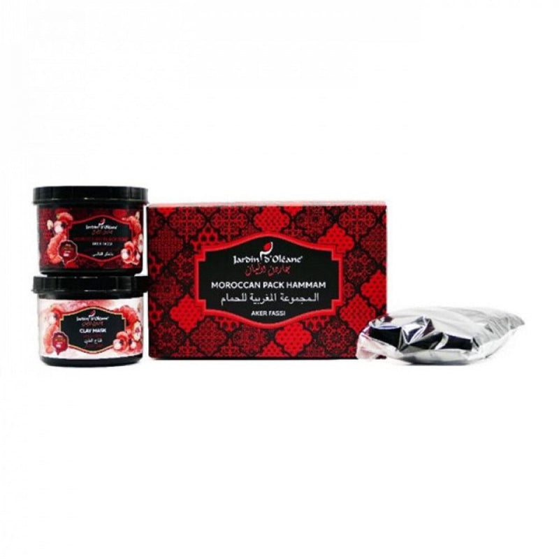 Jardin d'Oleane Moroccan Bath Collection with Aker Fassi, 3-Piece Set