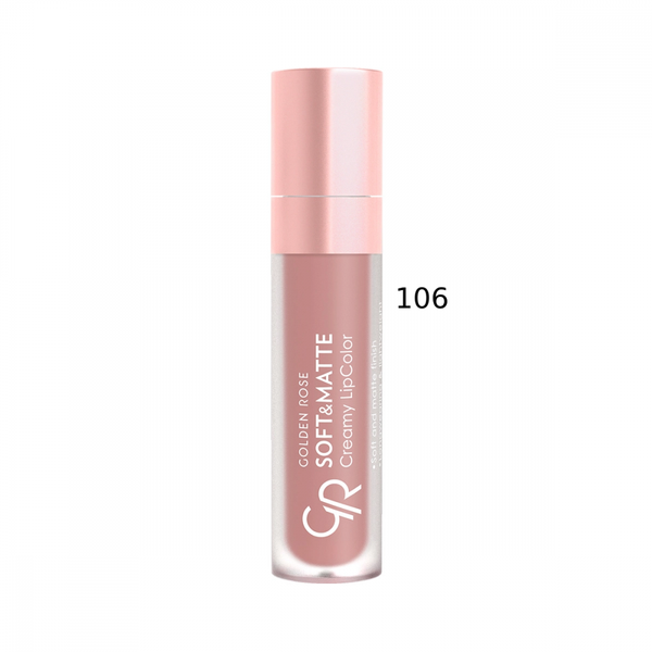 Golden Rose Soft Matte Lip Gloss, Radiant Color, Shade 106, 5.5ml