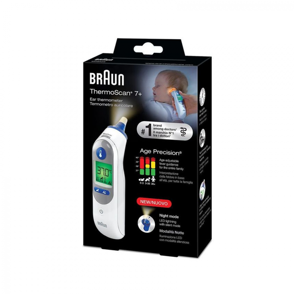 Braun Ear Thermometer with Age-Adjustable Fever Guidance for Newborns to Adults
