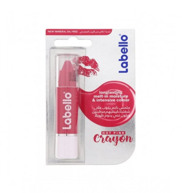 Hot Pink Crayon Lip Balm and Lipstick Moisturizing Labello 3g