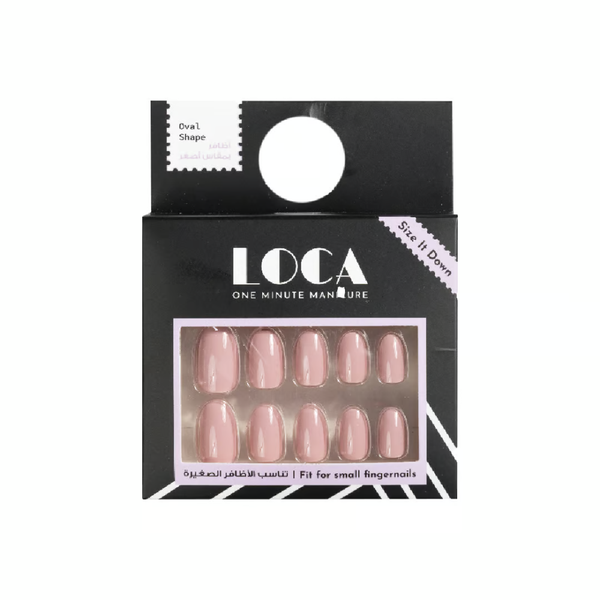 Luca Artificial Nails, Oval Shape, Self-Adhesive, Pink, 24 Count