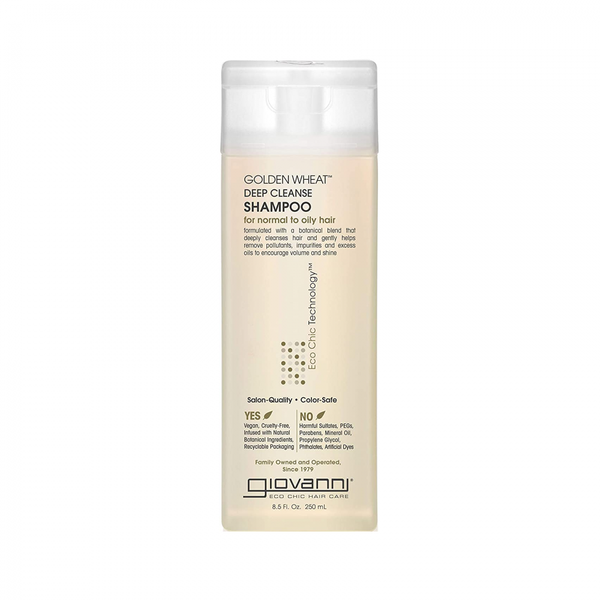 Giovanni Golden Wheat Deep Cleansing Shampoo, Sulfate-Free, 250ml