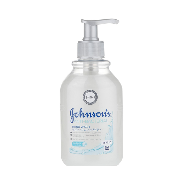 Liquid Hand Soap Antibacterial Sea Salt Moisturizing Johnson's 300ml