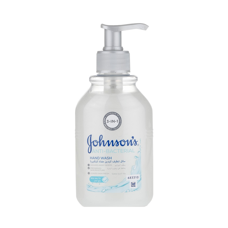 Liquid Hand Soap Antibacterial Sea Salt Moisturizing Johnson's 300ml