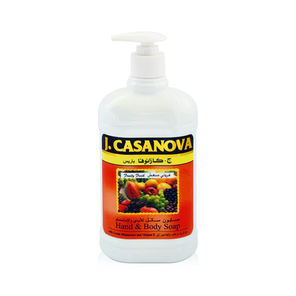J. Casanova Fruity Liquid Hand and Body Soap Moisturizing 500ml