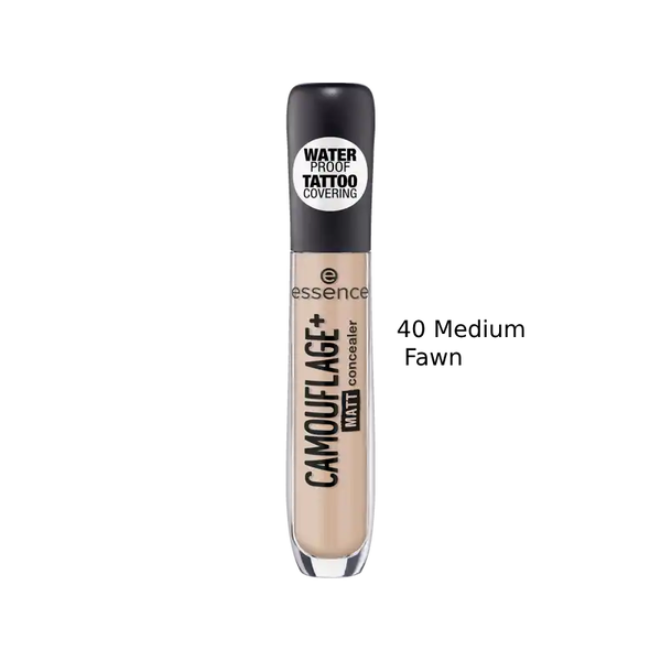 Essence Camouflage + Matte Concealer 40 Medium Fawn, 5ml, Waterproof Coverage