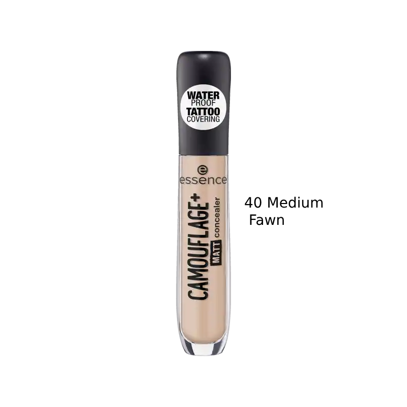 Essence Camouflage + Matte Concealer 40 Medium Fawn, 5ml, Waterproof Coverage