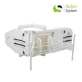 Salon System Mobile White Beauty and Massage Chair with Wheels