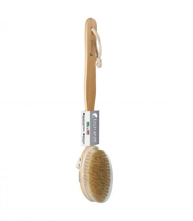Bath Body Brush Long Handled Exfoliating Round Head Borrell