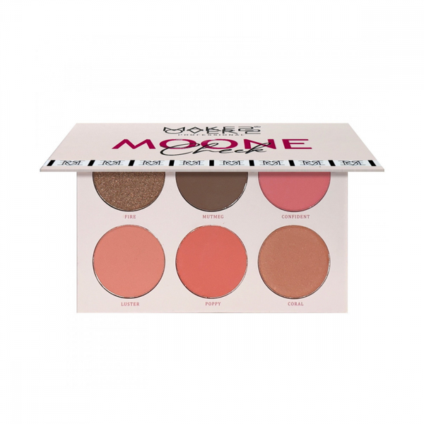 Make Over 22 Blush Palette M3203 6-Color Powder Kit Matte Shimmer