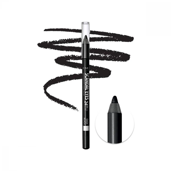 Black Kohl Eyeliner Pencil Waterproof Scandaleyes Rimmel London 1 Piece