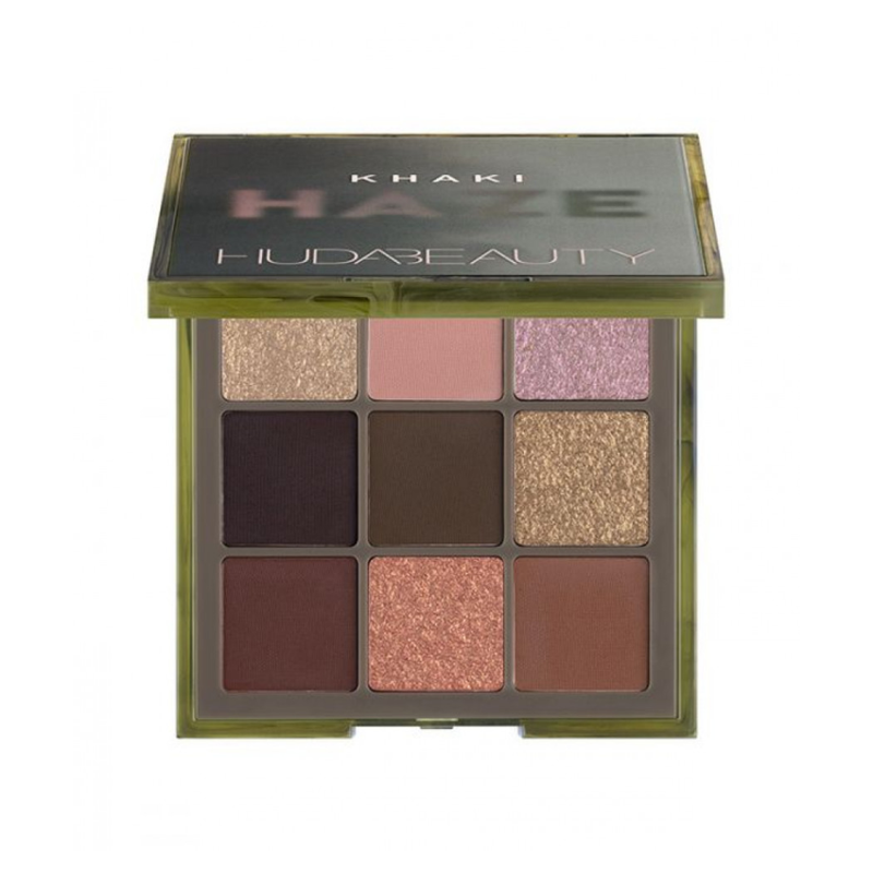 Huda Beauty Haze Eyeshadow Palette Khaki, 9 Shades, 5.8g