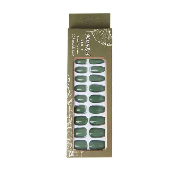 Naturade Reusable Press-On Nails, 20 Pieces, Assorted Sizes