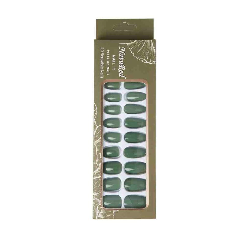 Naturade Reusable Press-On Nails, 20 Pieces, Assorted Sizes