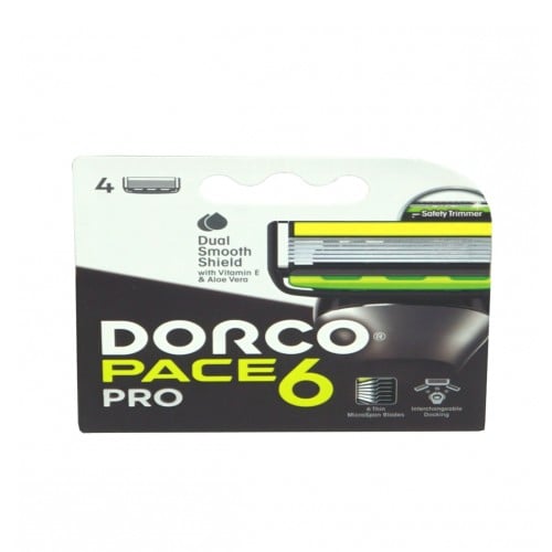 Dorco Base Men's Dual-Blade Razor Blades, 4 Count