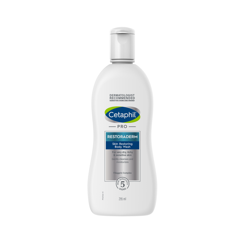 Cetaphil Restoraderm Body Wash for Eczema-Prone Skin, Fragrance-Free, 295 ml