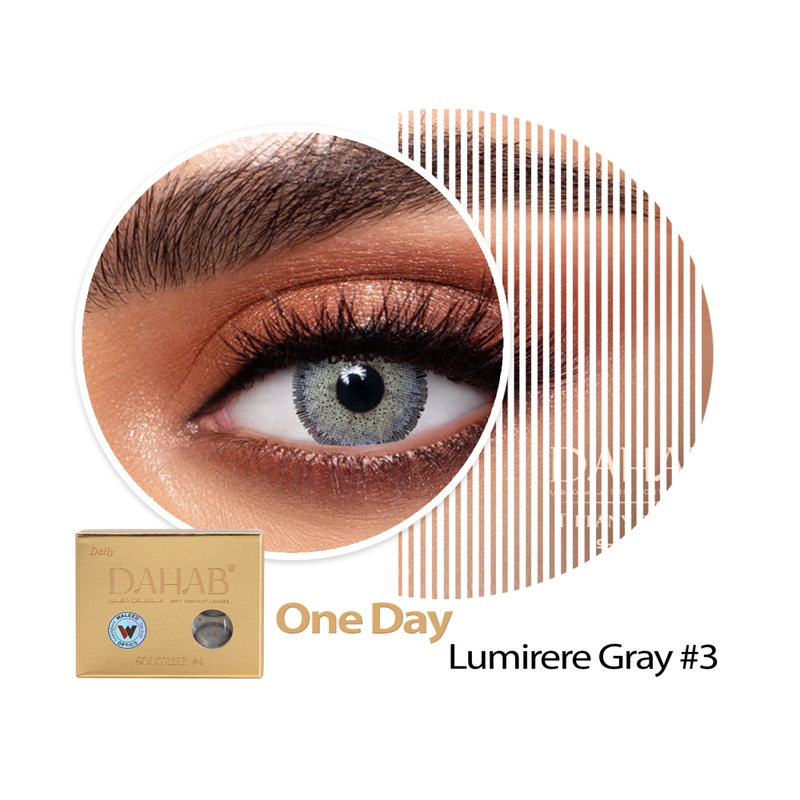 Daily Contact Lenses Lumière Gray Gold-3 Natural Beauty Dahab 10 Pack