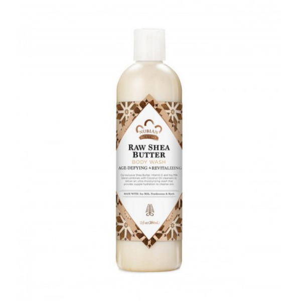 Nubian Heritage Raw Shea Butter Body Wash, Vitamin E, Soy Milk, 384ml