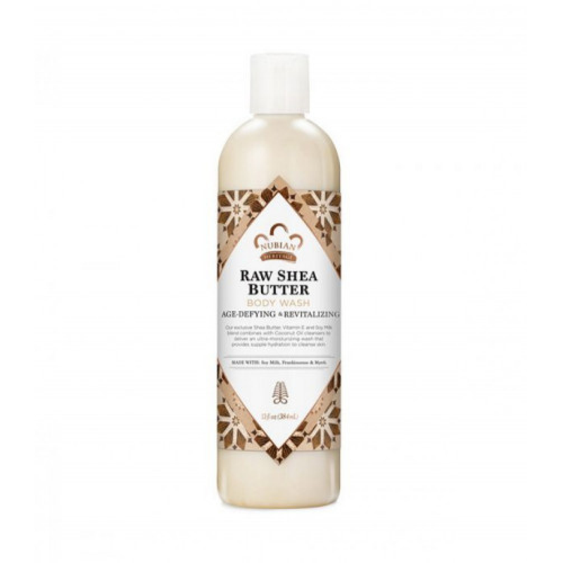 Nubian Heritage Raw Shea Butter Body Wash, Vitamin E, Soy Milk, 384ml